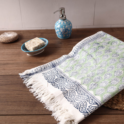 Block Printed Cotton Towel
