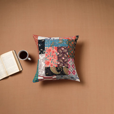 Kutch Tagai Patchwork Cotton Cushion Cover (16 x 16 in) 20