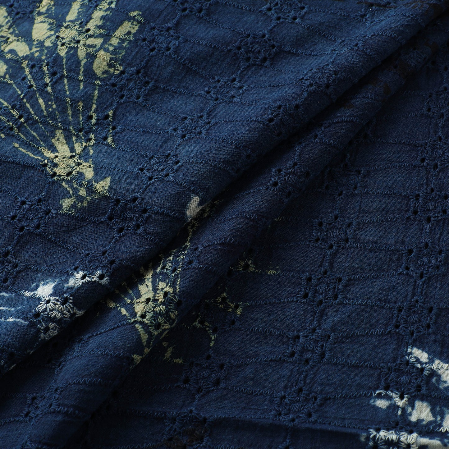 Hakoba Hand Block Ajrakh Print Natural Dyed Cotton Fabric  89