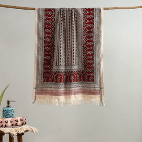  Green Handloom Cotton Bagh Print Towel