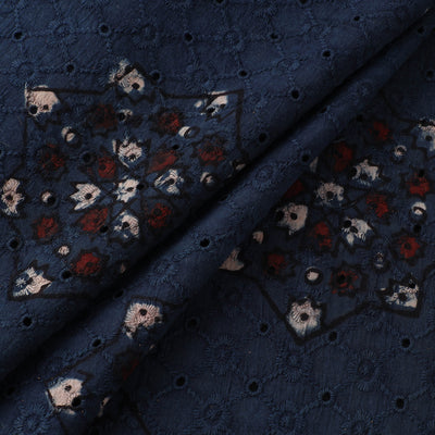 Hakoba Hand Block Ajrakh Print Natural Dyed Cotton Fabric  91