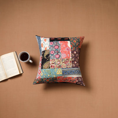 Kutch Tagai Patchwork Cotton Cushion Cover (16 x 16 in) 22