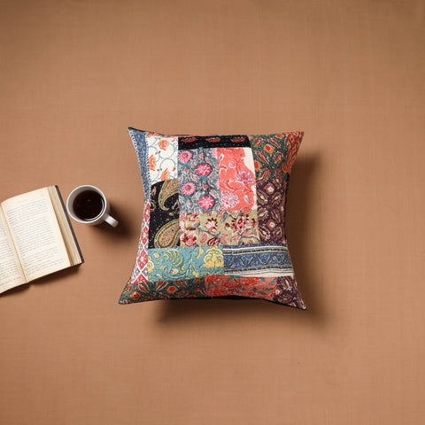 Kutch Tagai Patchwork Cotton Cushion Cover (16 x 16 in) 22