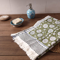 Block Printed Cotton Towel
