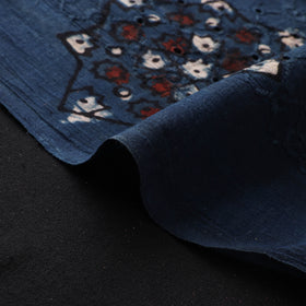 Hakoba Hand Block Ajrakh Print Natural Dyed Cotton Fabric  91