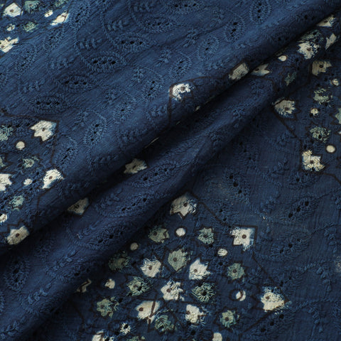 Hakoba Hand Block Ajrakh Print Natural Dyed Cotton Fabric  92