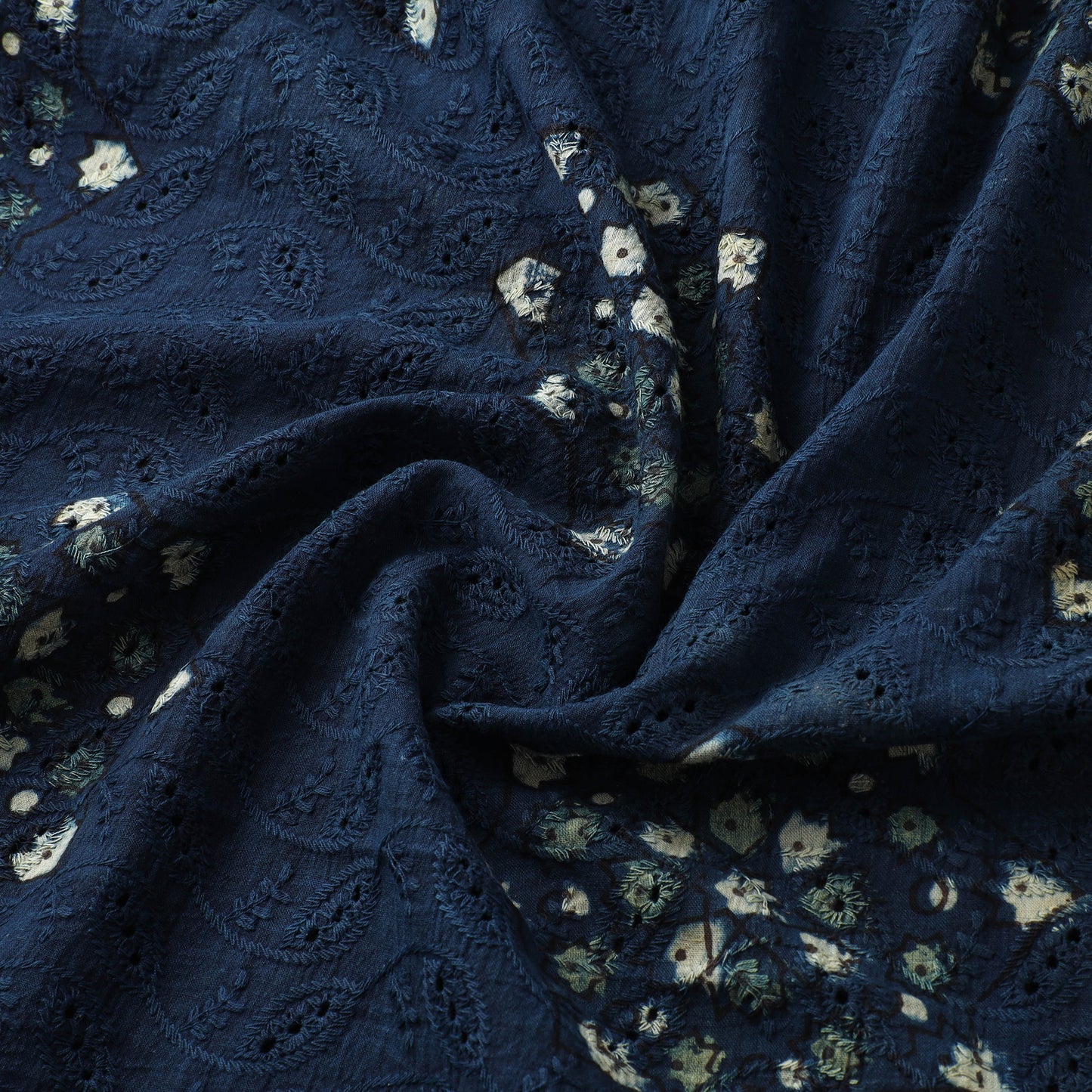 Hakoba Hand Block Ajrakh Print Natural Dyed Cotton Fabric  92