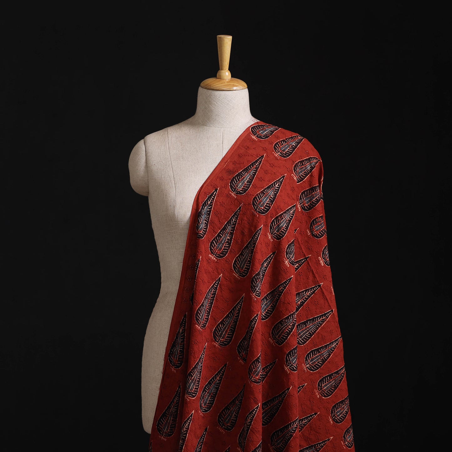 Ajrakh Hand Block Print Natural Dyed Cotton Hakoba Fabric 61