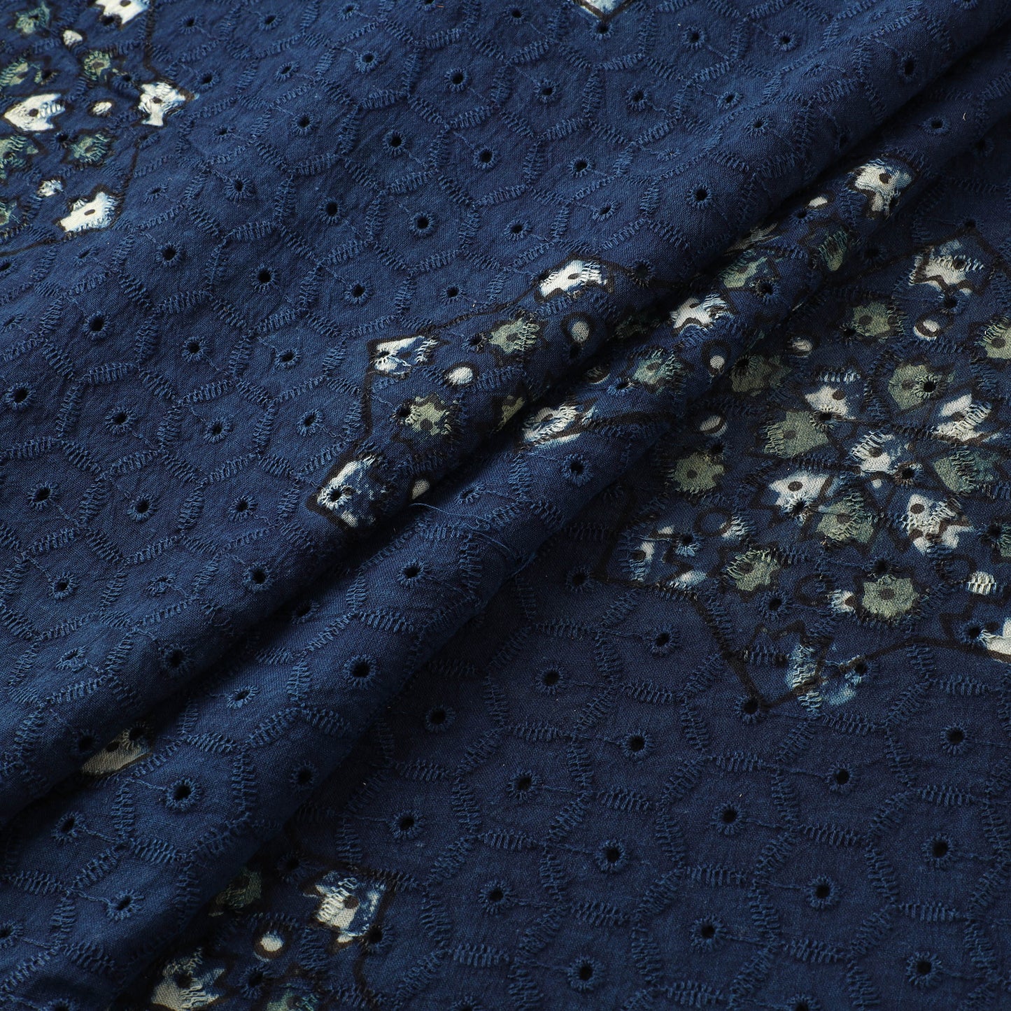 Hakoba Hand Block Ajrakh Print Natural Dyed Cotton Fabric  93