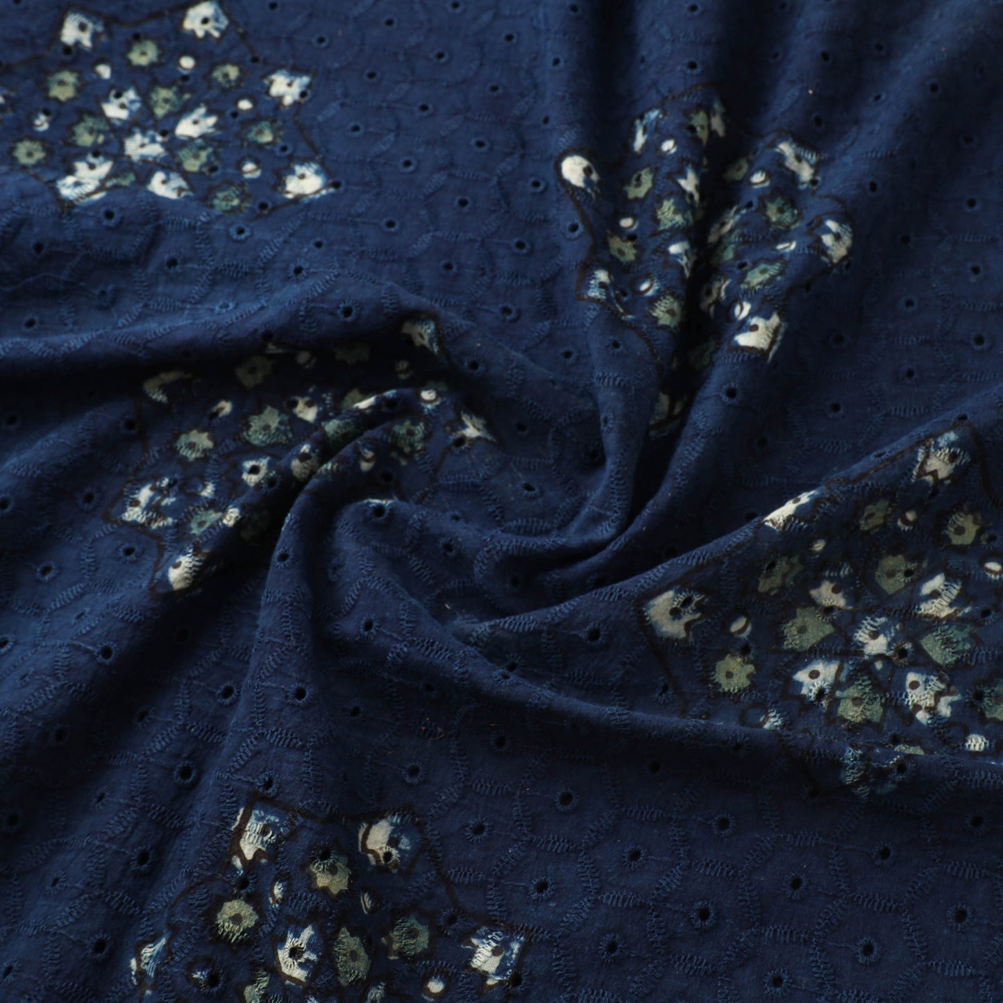 Hakoba Hand Block Ajrakh Print Natural Dyed Cotton Fabric  93