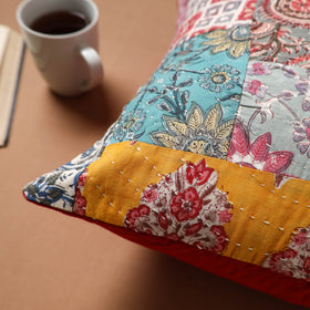 Kutch Tagai Patchwork Cotton Cushion Cover (16 x 16 in) 24