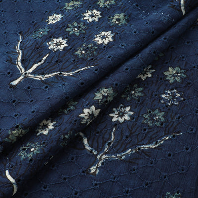 Hakoba Hand Block Ajrakh Print Natural Dyed Cotton Fabric  95