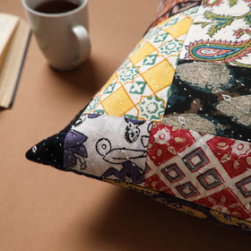 Kutch Tagai Patchwork Cotton Cushion Cover (16 x 16 in) 26