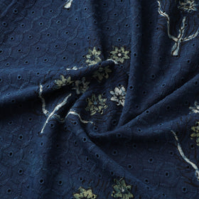 Hakoba Hand Block Ajrakh Print Natural Dyed Cotton Fabric  96