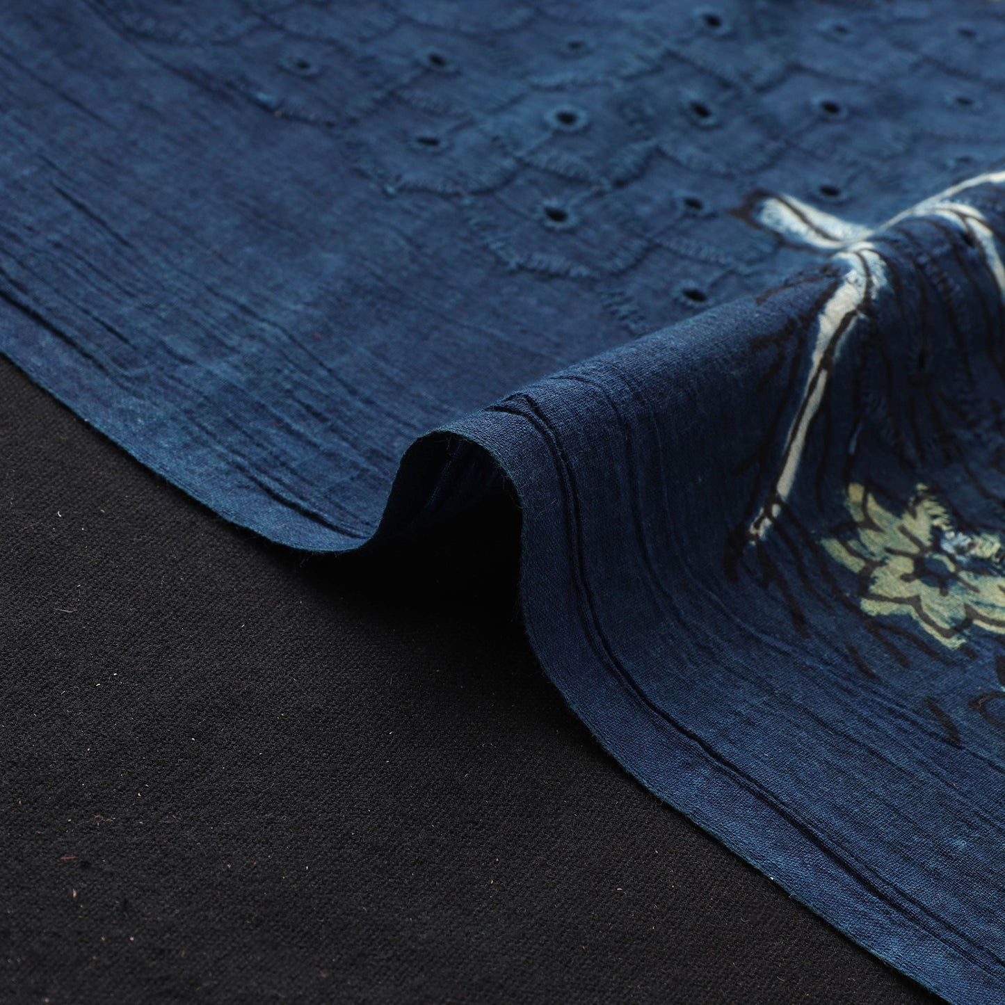 Hakoba Hand Block Ajrakh Print Natural Dyed Cotton Fabric  96