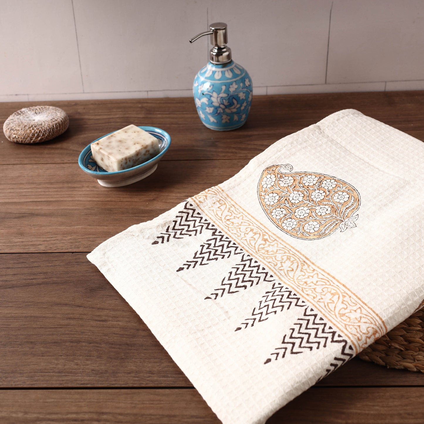 Block Printed Cotton Towel