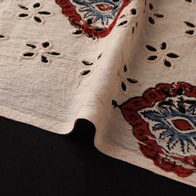 Natural Dyed Ajrakh Hand Block Print Cotton Hakoba Fabric 01