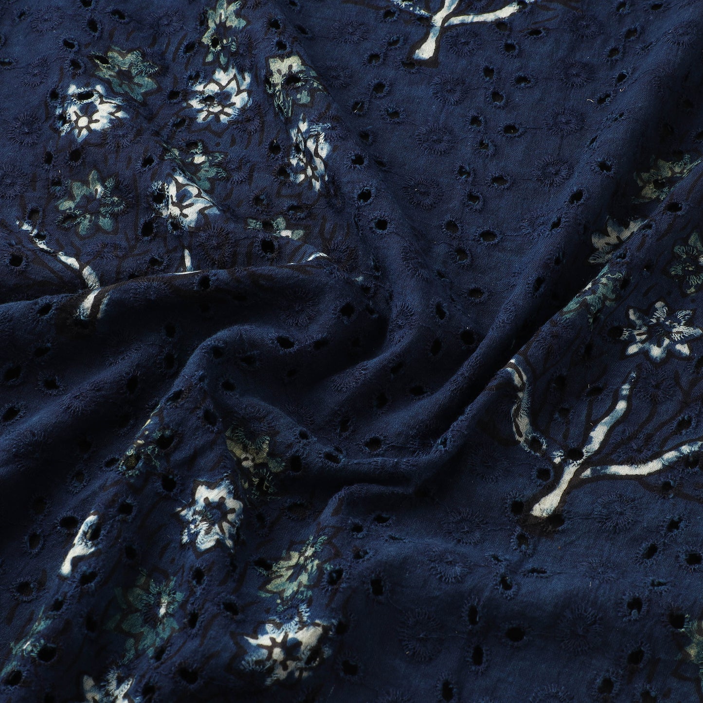 Hakoba Hand Block Ajrakh Print Natural Dyed Cotton Fabric  97