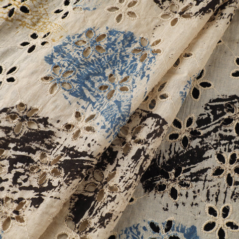 Natural Dyed Ajrakh Hand Block Print Cotton Hakoba Fabric 02