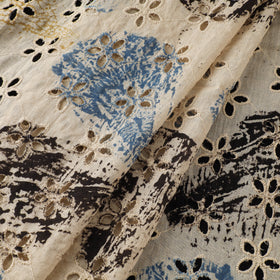 Natural Dyed Ajrakh Hand Block Print Cotton Hakoba Fabric 02