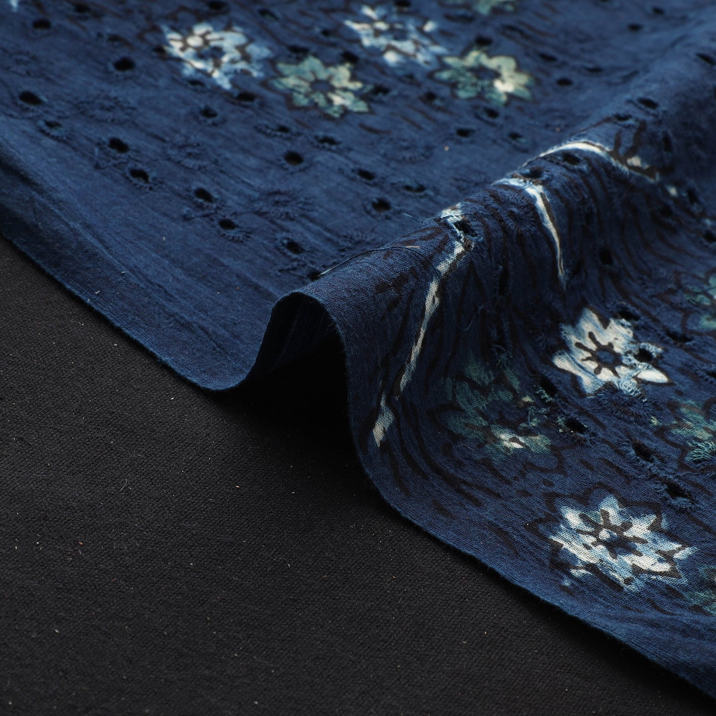 Hakoba Hand Block Ajrakh Print Natural Dyed Cotton Fabric  97