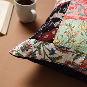 Kutch Tagai Patchwork Cotton Cushion Cover (16 x 16 in) 28