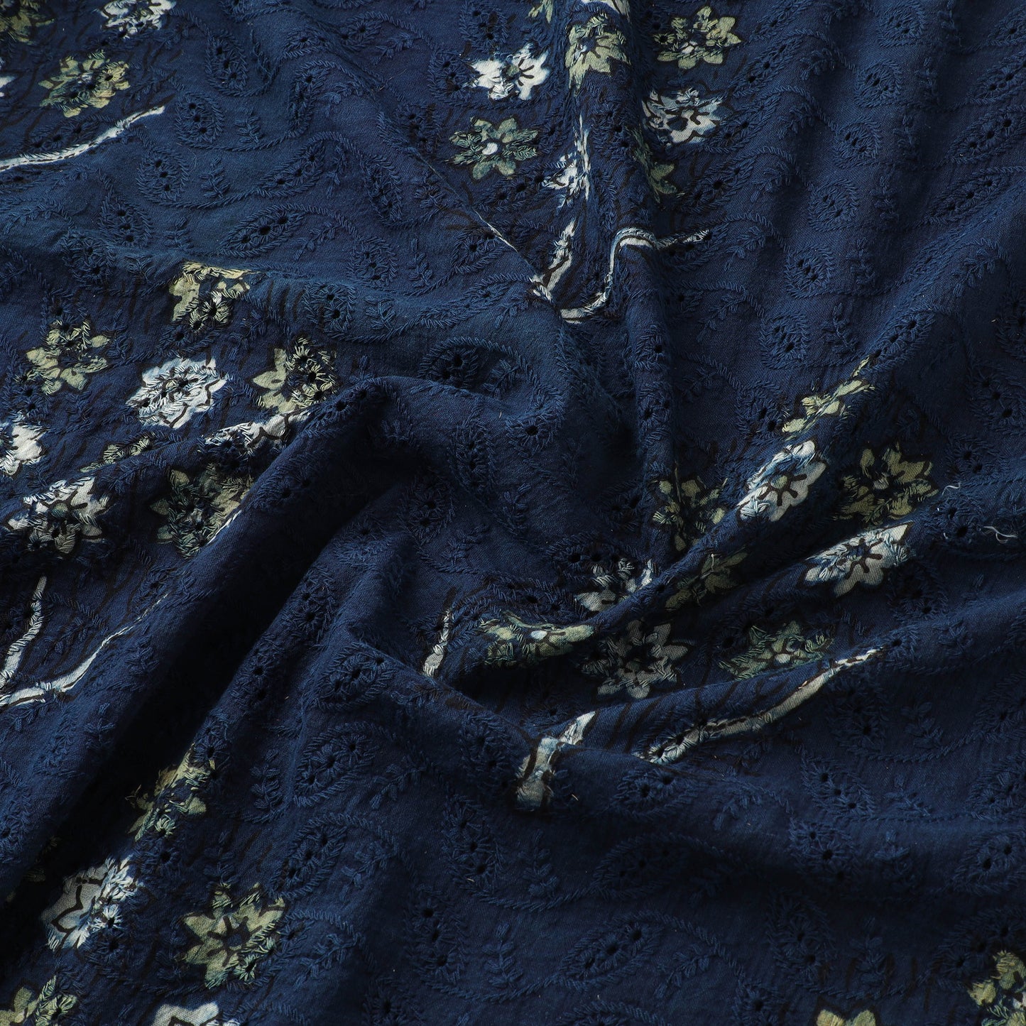 Hakoba Hand Block Ajrakh Print Natural Dyed Cotton Fabric 98