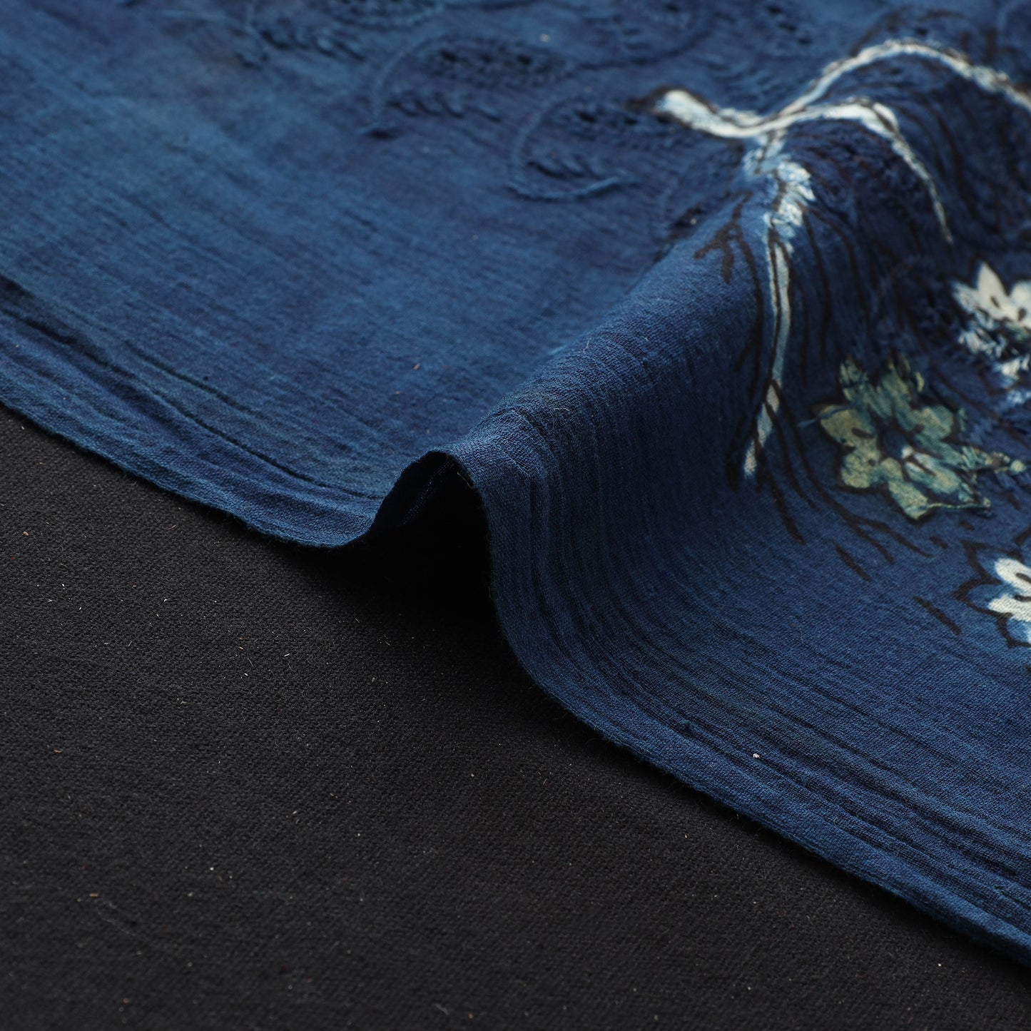 Hakoba Hand Block Ajrakh Print Natural Dyed Cotton Fabric 98