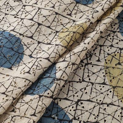 Natural Dyed Ajrakh Hand Block Print Cotton Hakoba Fabric 03