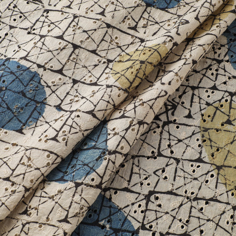 Natural Dyed Ajrakh Hand Block Print Cotton Hakoba Fabric 03