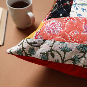 Kutch Tagai Patchwork Cotton Cushion Cover (16 x 16 in) 29