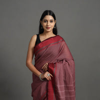 Maroon - Kanchipuram Cotton Saree with Thread Border 03