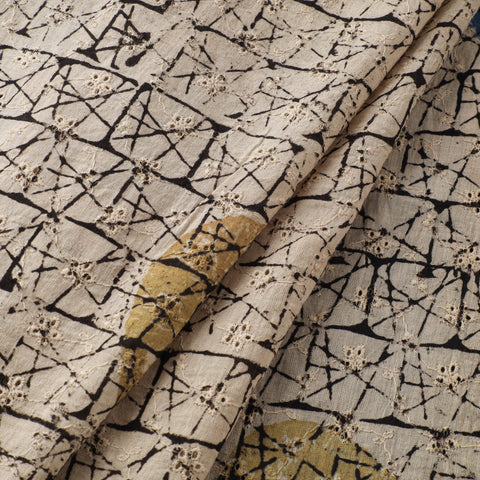 Natural Dyed Ajrakh Hand Block Print Cotton Hakoba Fabric 04