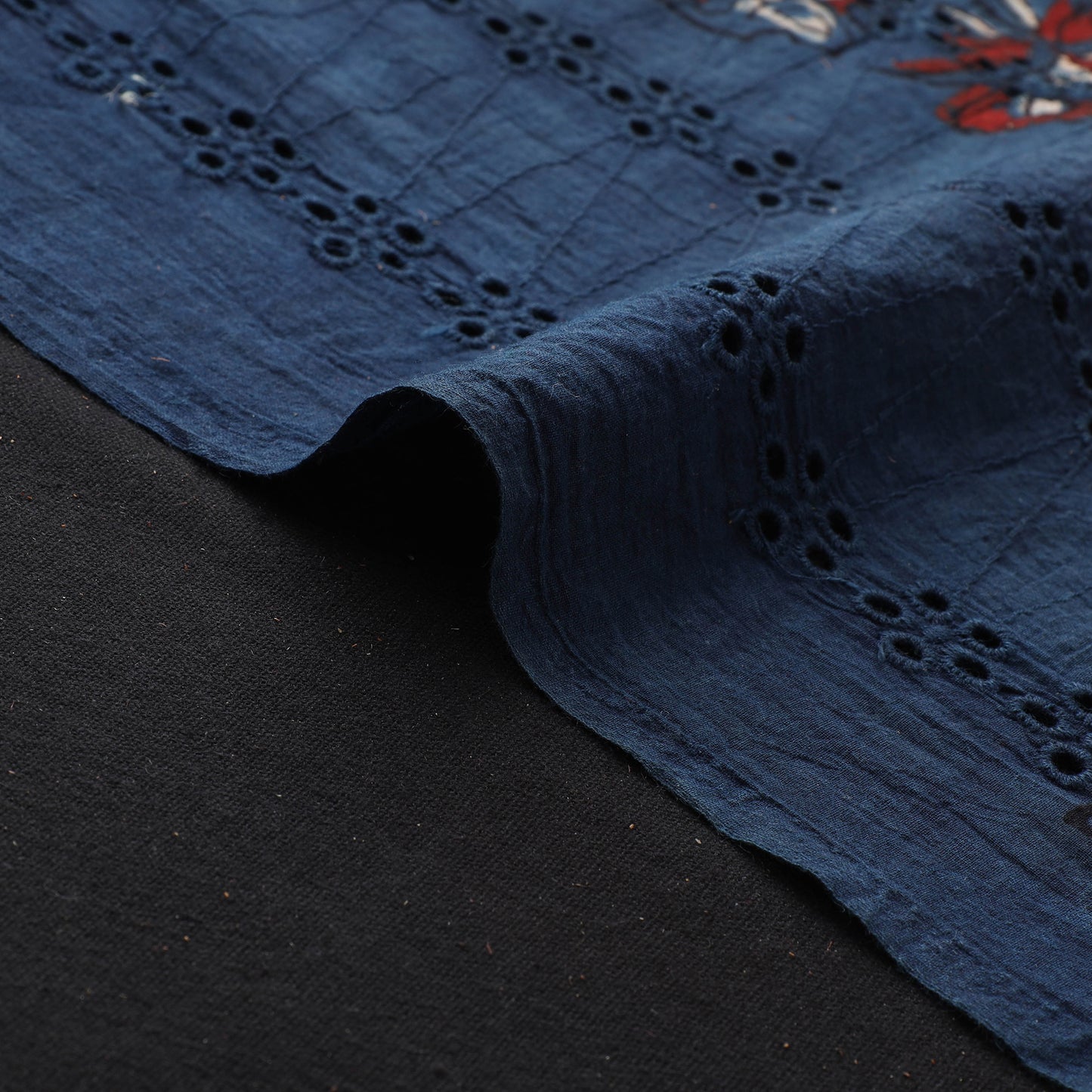 Hakoba Hand Block Ajrakh Print Natural Dyed Cotton Fabric 99