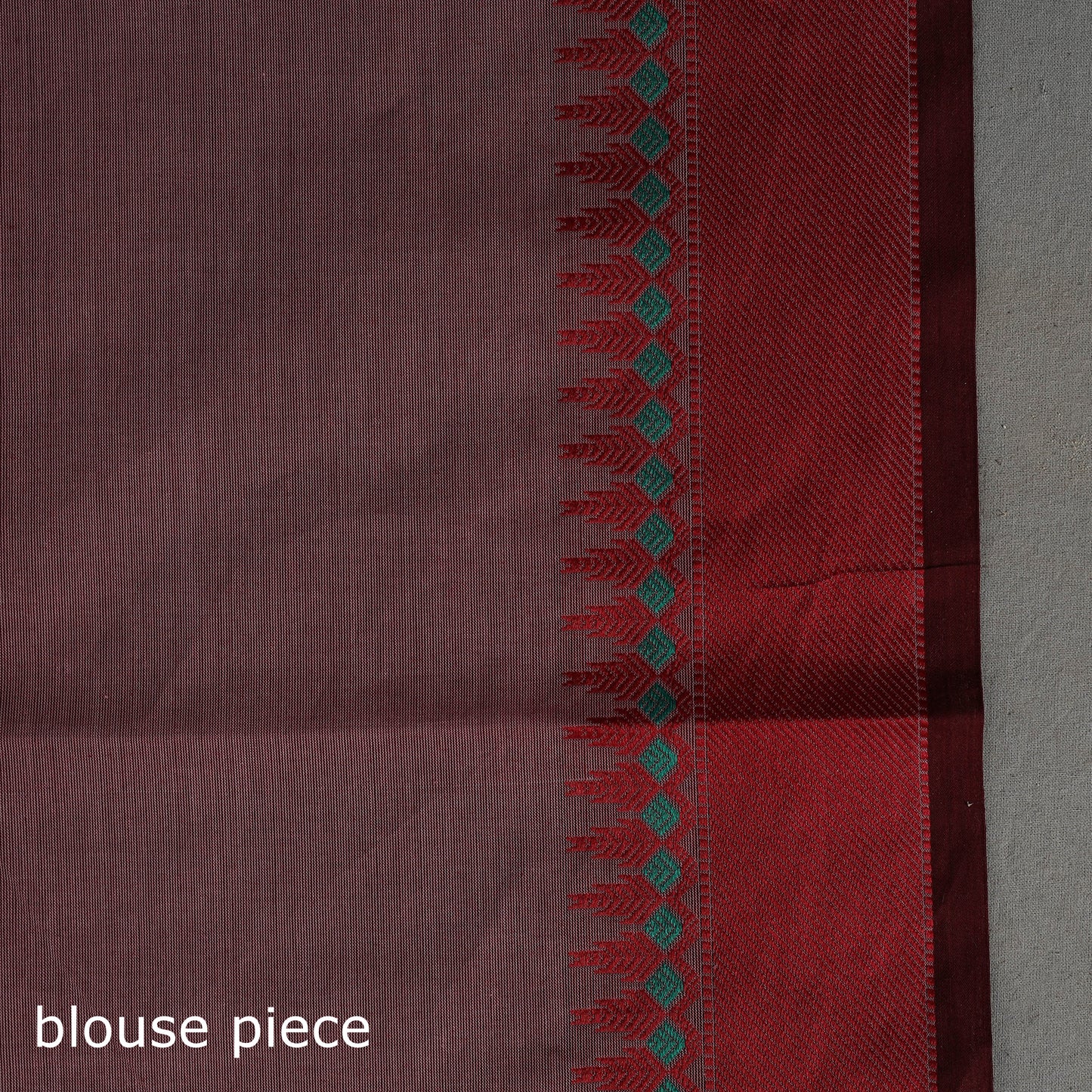 Maroon - Kanchipuram Cotton Saree with Thread Border 03