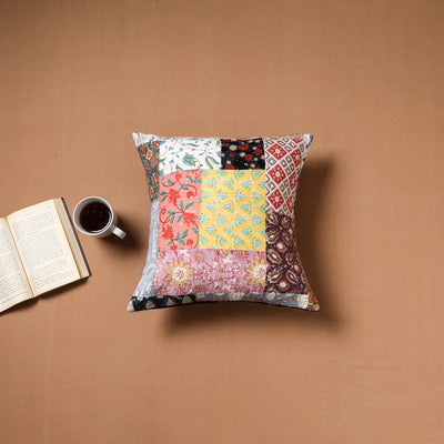 Kutch Tagai Patchwork Cotton Cushion Cover (16 x 16 in) 31