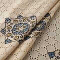 Natural Dyed Ajrakh Hand Block Print Cotton Hakoba Fabric 06