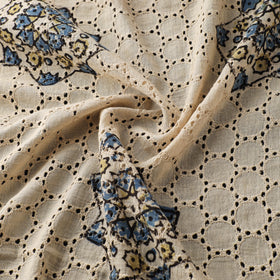 Natural Dyed Ajrakh Hand Block Print Cotton Hakoba Fabric 06