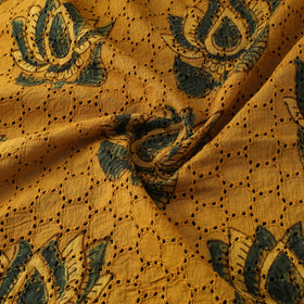 Natural Dyed Ajrakh Hand Block Print Cotton Hakoba Fabric 07