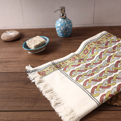 Sanganeri Block Printed Handloom Cotton Towel