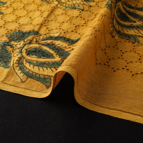 Natural Dyed Ajrakh Hand Block Print Cotton Hakoba Fabric 07