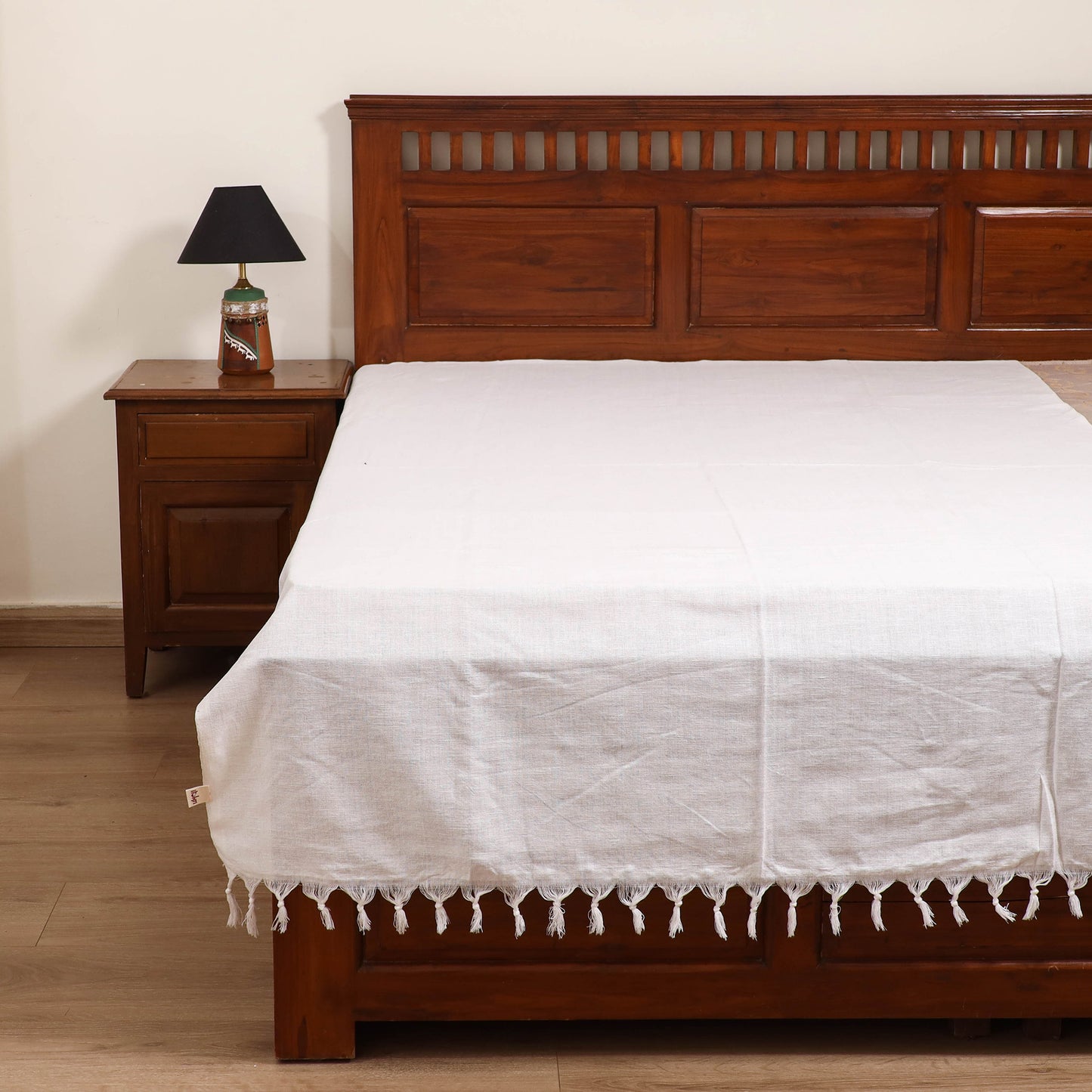 Handloom Cotton Single Bedsheet (90 x 60 in) 190