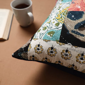 Kutch Tagai Patchwork Cotton Cushion Cover (16 x 16 in) 33