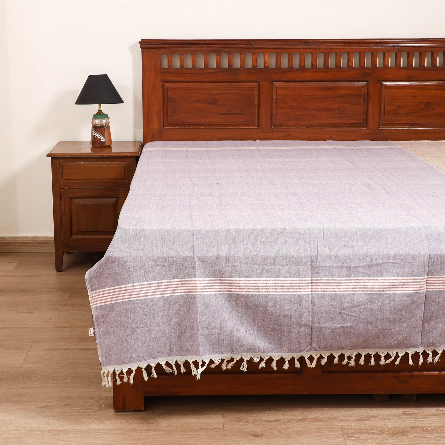 Handloom Cotton Single Bedsheet (90 x 60 in) 191
