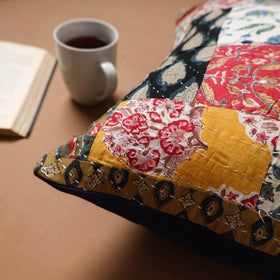 Kutch Tagai Patchwork Cotton Cushion Cover (16 x 16 in) 34