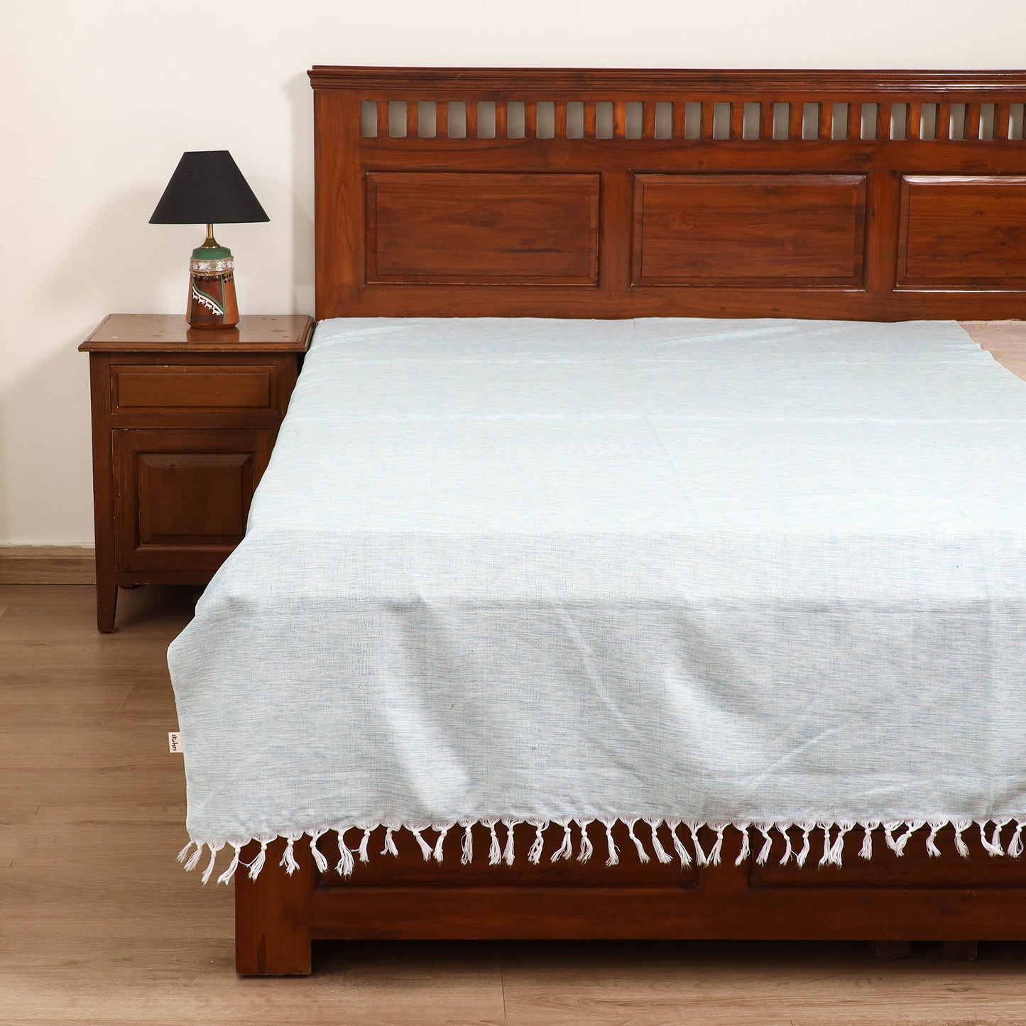 Handloom Cotton Single Bedsheet (90 x 60 in) 192