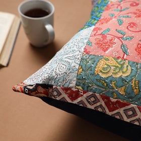 Kutch Tagai Patchwork Cotton Cushion Cover (16 x 16 in) 35