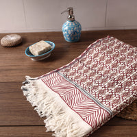 Block Printed Cotton Towel
