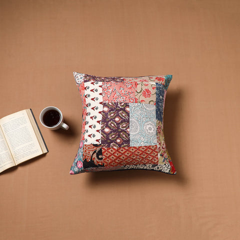 Kutch Tagai Patchwork Cotton Cushion Cover (16 x 16 in) 36