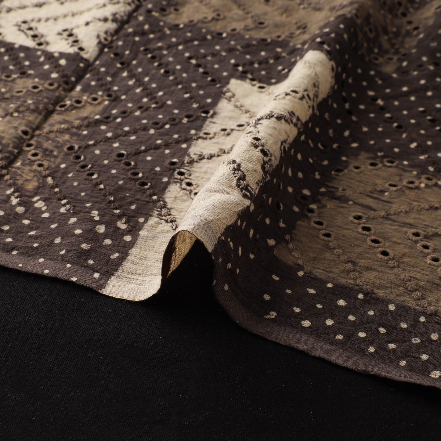 Natural Dyed Ajrakh Hand Block Print Cotton Hakoba Fabric 11